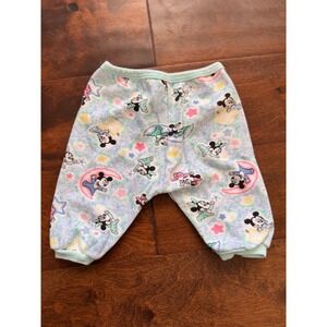 Vintage Dundee Disney Mickey Minnie Mouse Baby Pants Newborn Cotton Made in USA
